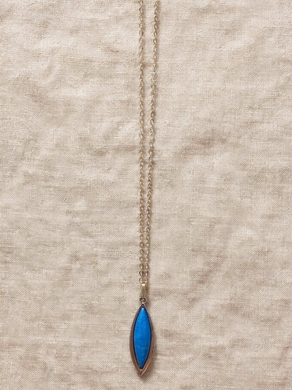 Blue Marquise Pendant Necklace - Women's Jewelry